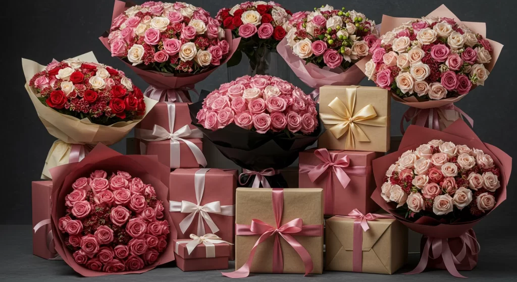 ファンからの花束とプレゼント